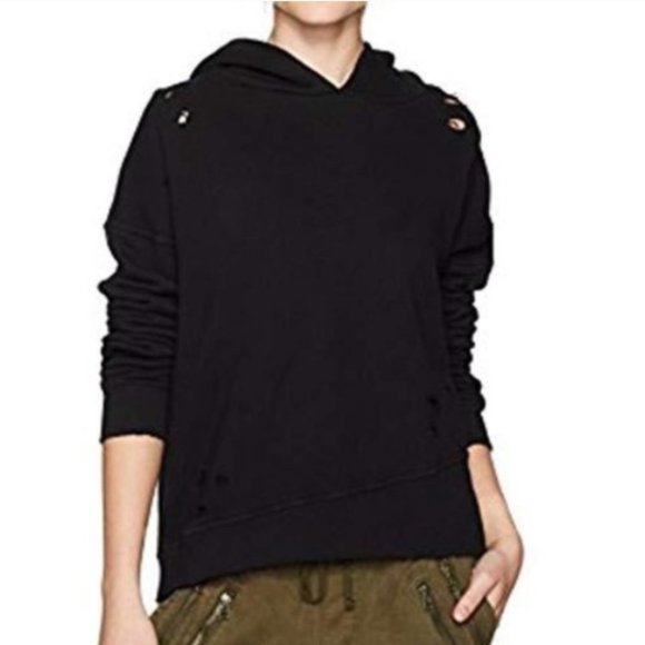 n:PHILANTHROPY Other - N Philanthropy Distressed Black Hoodie Unisex Fit Size XS